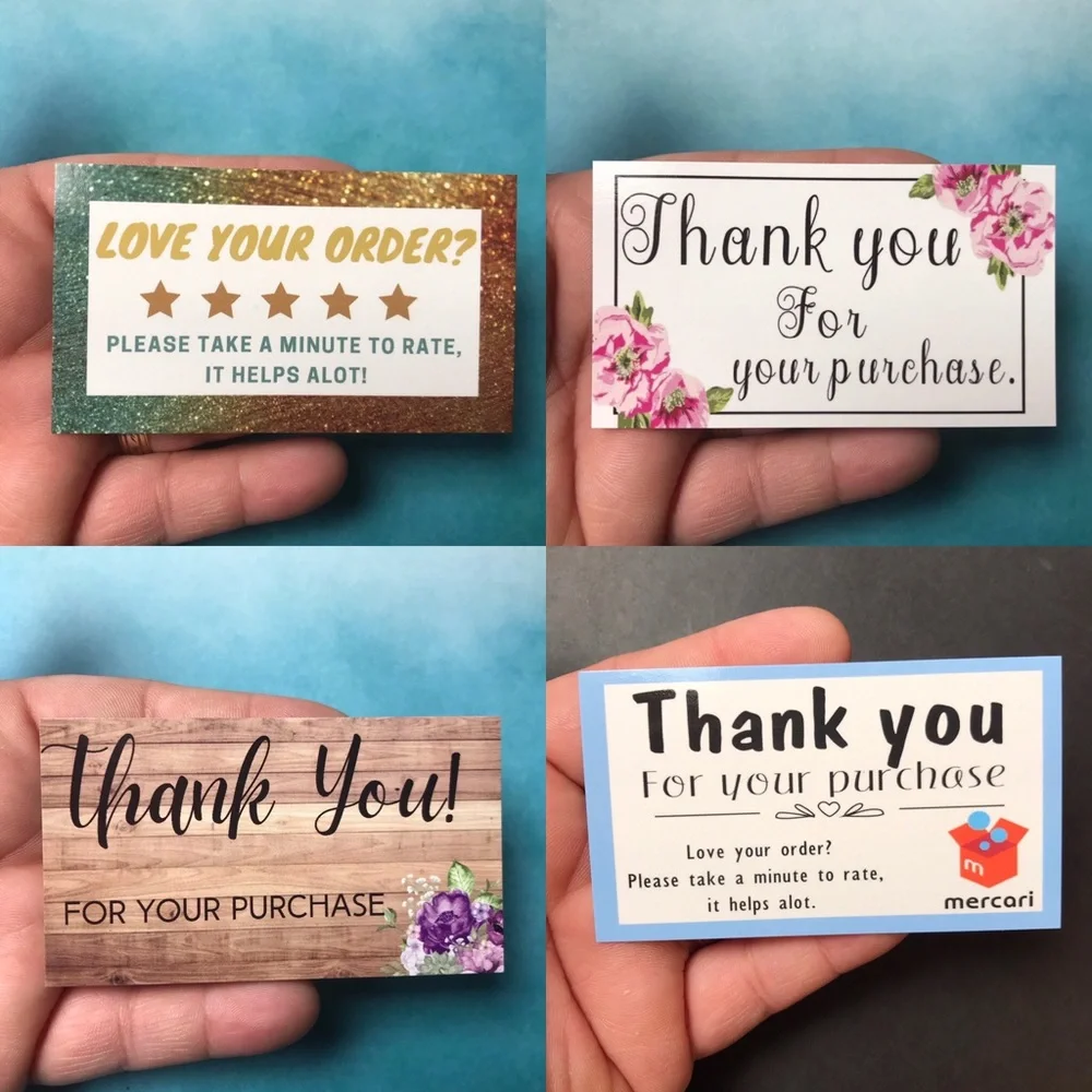 4x$20 // 30 mixed thank you cards size 3.5”x2.